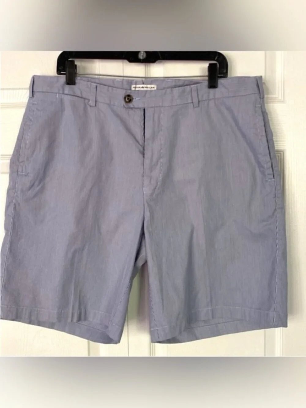 Peter Millar Man’s Shorts 9” Pinstripe Cotton-Blend Shorts  size 38